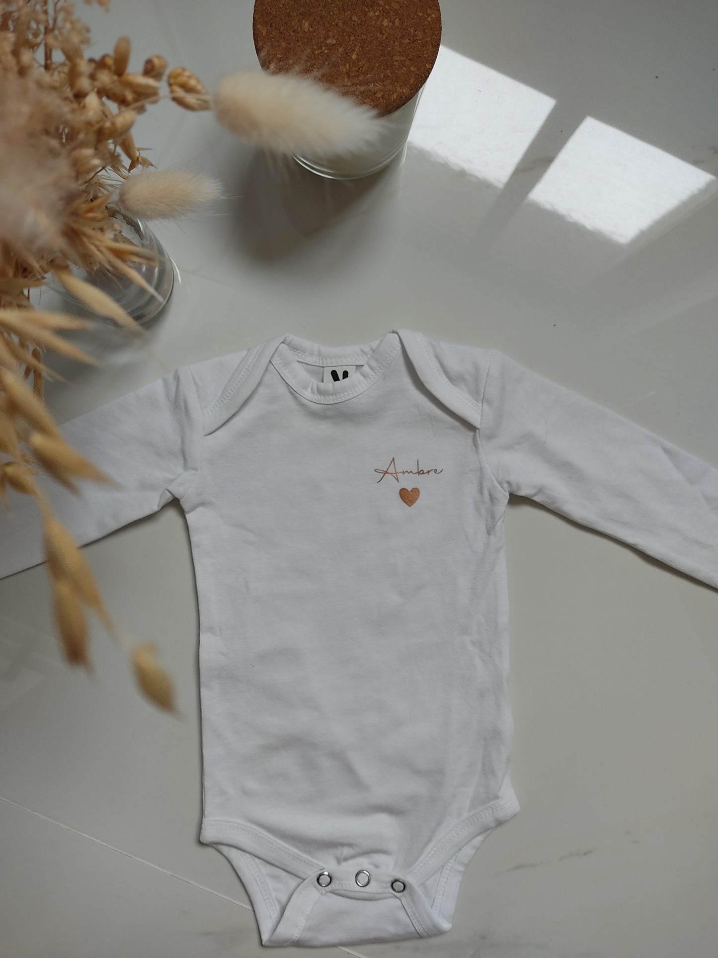 Cadeau bébé - Body personnalisé manches longues