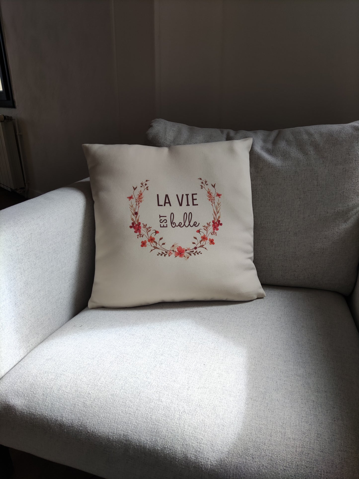 Housse de Coussin - La vie est belle
